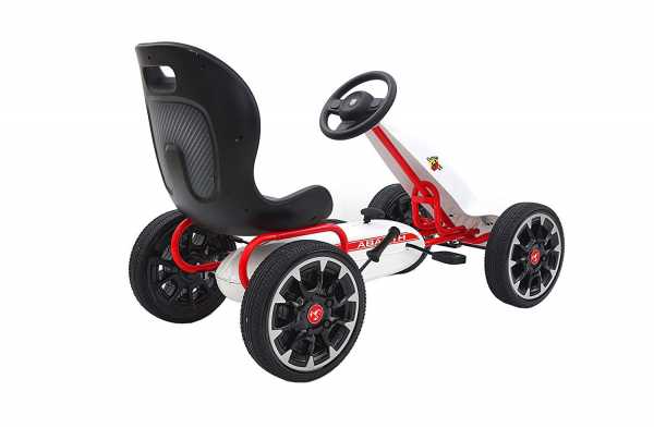 Kart Abarth alb cu pedale pentru copii [3]