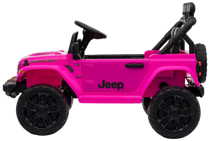 Masinuta electrica 4x4 Premier Mini Jeep Wrangler Rubicon, 12V, roti cauciuc EVA, scaun piele ecologica, 101x59x65 cm, roz [5]