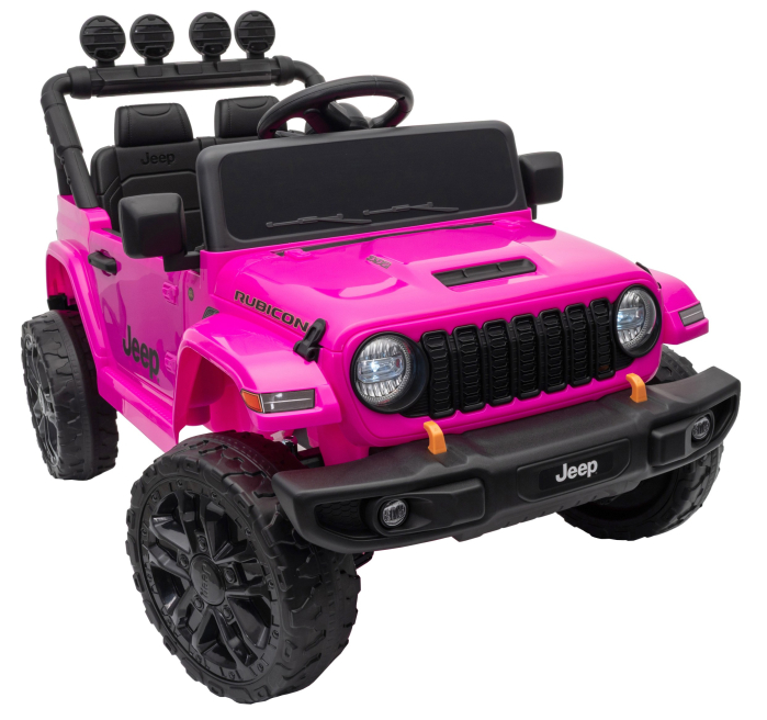 Masinuta electrica 4x4 Premier Mini Jeep Wrangler Rubicon, 12V, roti cauciuc EVA, scaun piele ecologica, 101x59x65 cm, roz [19]