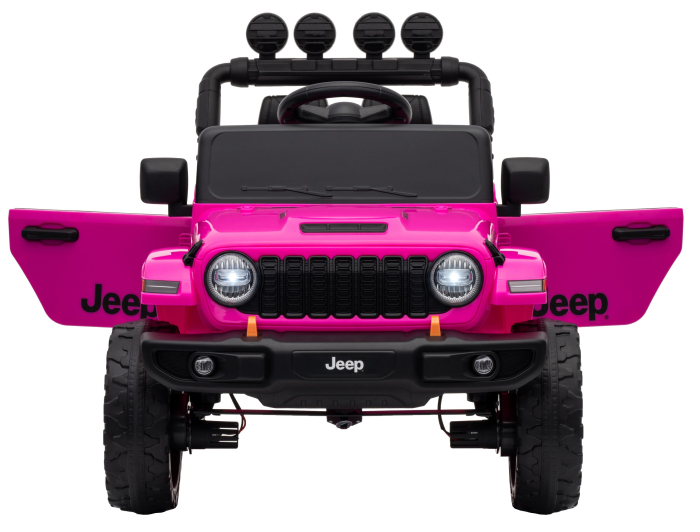Masinuta electrica 4x4 Premier Mini Jeep Wrangler Rubicon, 12V, roti cauciuc EVA, scaun piele ecologica, 101x59x65 cm, roz [13]