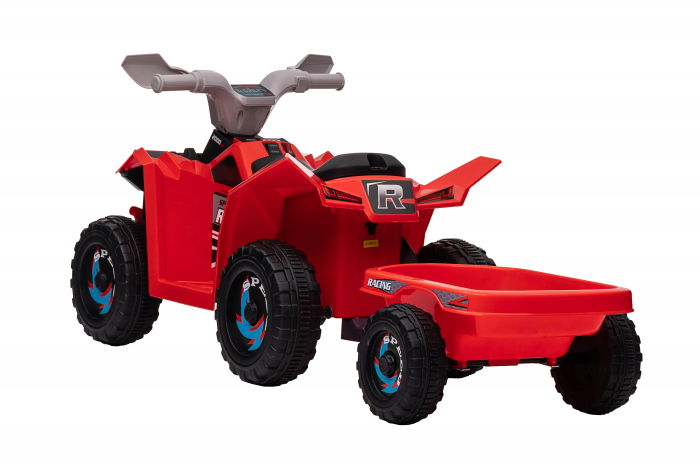 ATV electric cu remorca Premier Beach, 6V, rosu [5]