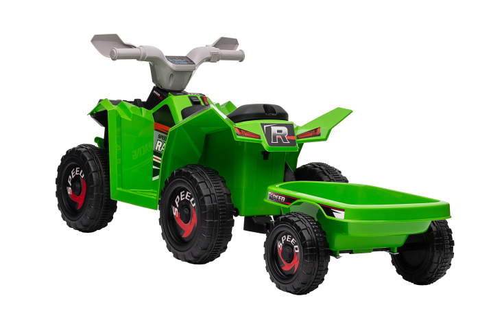 ATV electric cu remorca Premier Beach, 6V, verde [5]