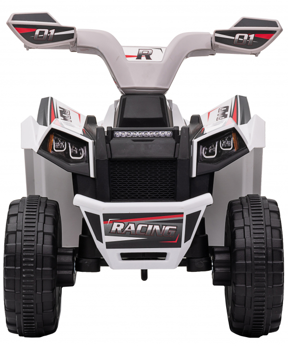 ATV electric cu remorca Premier Beach, 6V, alb [3]