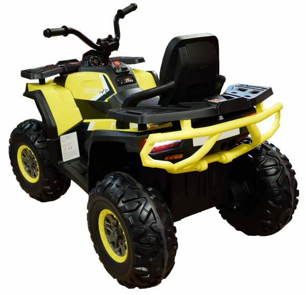 ATV electric 4x4 Premier Desert, 12V, roti cauciuc EVA, MP3, galben [5]