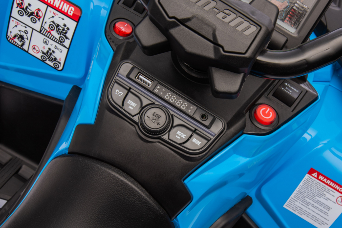 ATV electric Premier 4x4 Can-Am Outlander, 2 copii, 24V, roti cauciuc EVA, albastru [33]