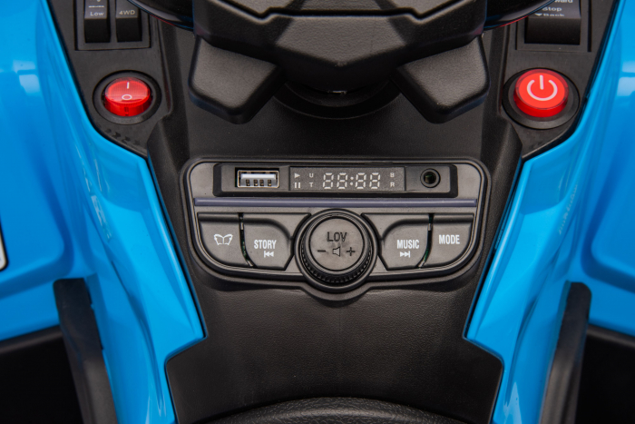 ATV electric Premier 4x4 Can-Am Outlander, 2 copii, 24V, roti cauciuc EVA, albastru [32]