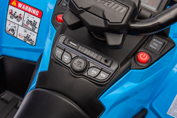 ATV electric Premier 4x4 Can-Am Outlander, 2 copii, 24V, roti cauciuc EVA, albastru [36]