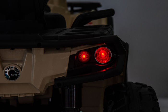 ATV electric Premier 4x4 Can-Am Outlander, 2 copii, 24V, roti cauciuc EVA, bej [32]