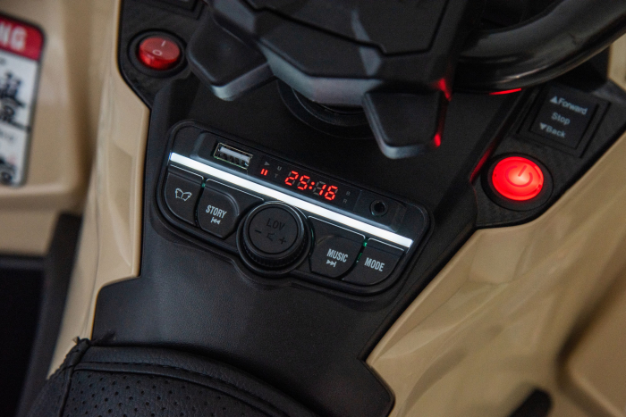 ATV electric Premier 4x4 Can-Am Outlander, 2 copii, 24V, roti cauciuc EVA, bej [36]