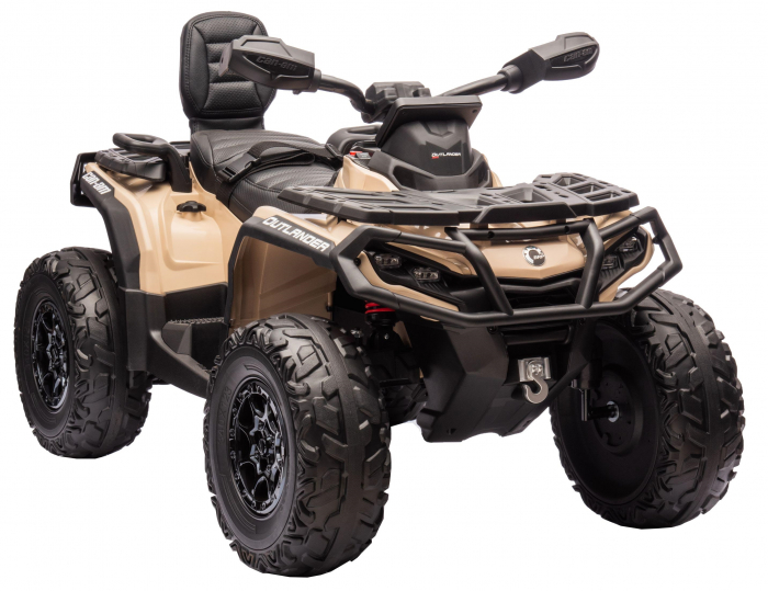 ATV electric Premier 4x4 Can-Am Outlander, 2 copii, 24V, roti cauciuc EVA, bej [11]