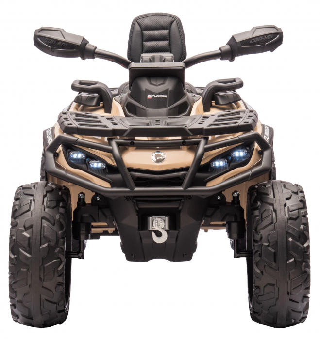 ATV electric Premier 4x4 Can-Am Outlander, 2 copii, 24V, roti cauciuc EVA, bej [12]