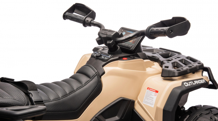ATV electric Premier 4x4 Can-Am Outlander, 2 copii, 24V, roti cauciuc EVA, bej [26]
