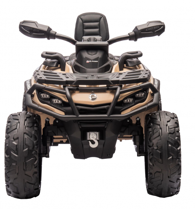 ATV electric Premier 4x4 Can-Am Outlander, 2 copii, 24V, roti cauciuc EVA, bej [2]
