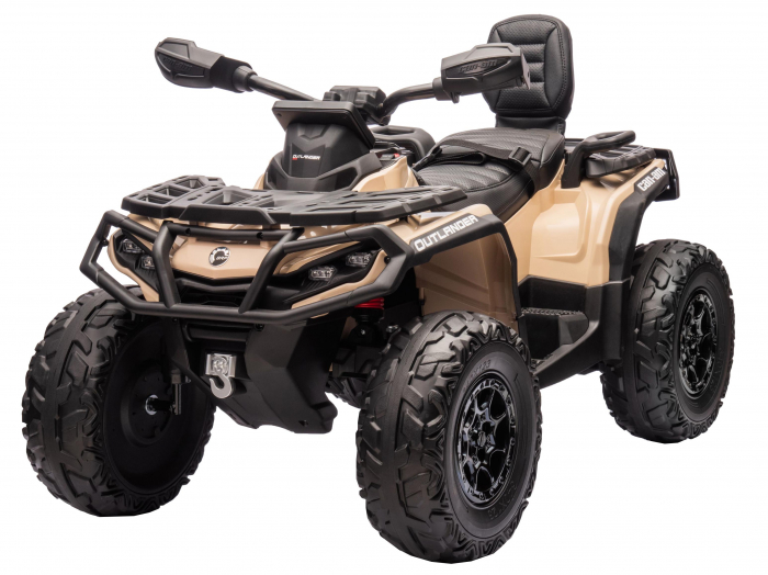 ATV electric Premier 4x4 Can-Am Outlander, 2 copii, 24V, roti cauciuc EVA, bej [3]