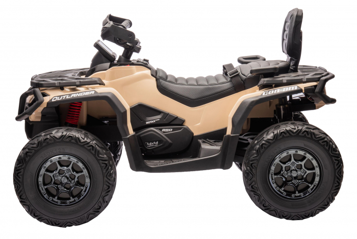ATV electric Premier 4x4 Can-Am Outlander, 2 copii, 24V, roti cauciuc EVA, bej [5]