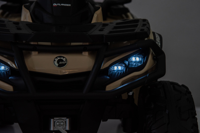 ATV electric Premier 4x4 Can-Am Outlander, 2 copii, 24V, roti cauciuc EVA, bej [34]