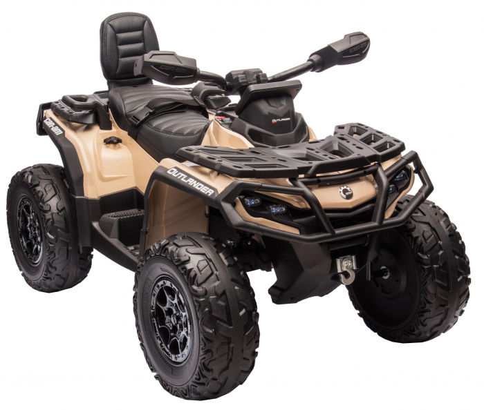 ATV electric Premier 4x4 Can-Am Outlander, 2 copii, 24V, roti cauciuc EVA, bej [13]