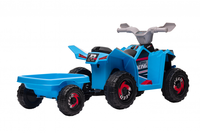 ATV electric cu remorca Premier Beach, 6V, albastru [8]