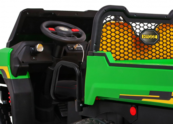 Buggy electric cu bena pentru 2 copii Premier 4x4 Hygge Truck, 6 roti cauciuc EVA, scaun piele ecologica, verde [3]