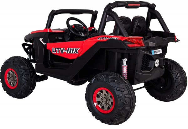 Buggy electric pentru 2 copii Premier 4x4 Superstar, cu 2 baterii, roti cauciuc EVA, scaun piele ecologica, rosu [3]