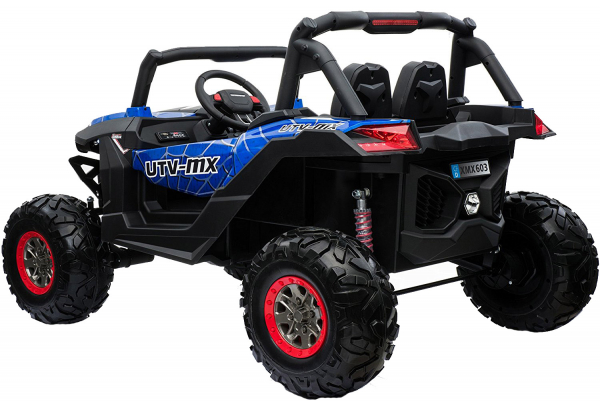 Buggy electric pentru 2 copii Premier 4x4 Superstar, ecran LCD, MP4, cu 2 baterii, roti cauciuc EVA, scaun piele ecologica, albastru [5]