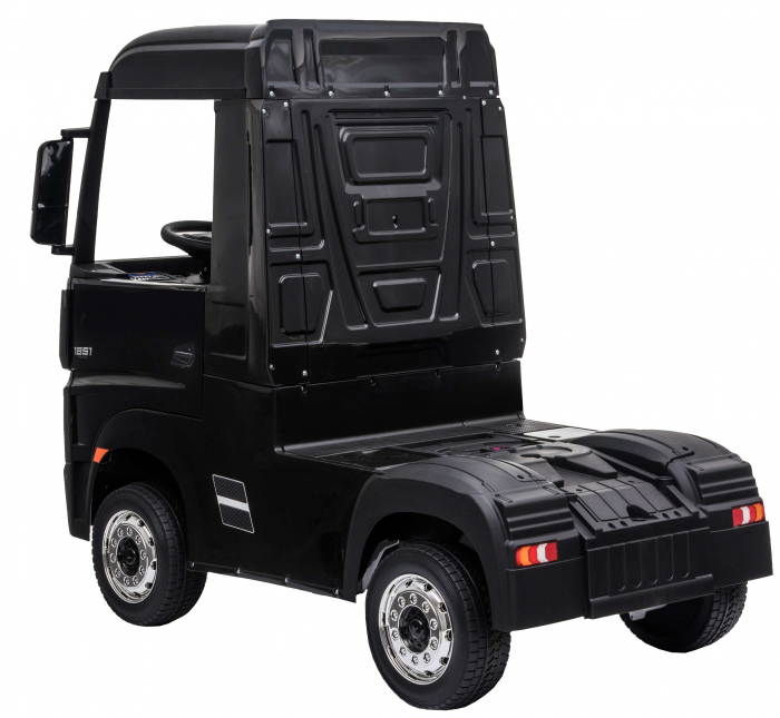 Camion electric Premier Mercedes Actros cu 2 baterii, 4x4, roti cauciuc EVA, scaun piele ecologica, negru [4]