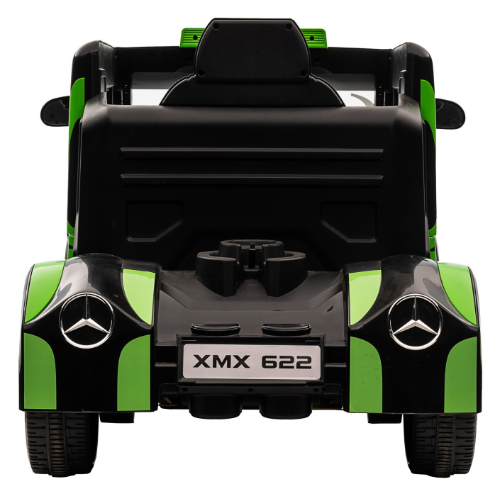 Camion electric Premier Mercedes Axor, 12V, roti cauciuc EVA, scaun piele ecologica, verde [6]