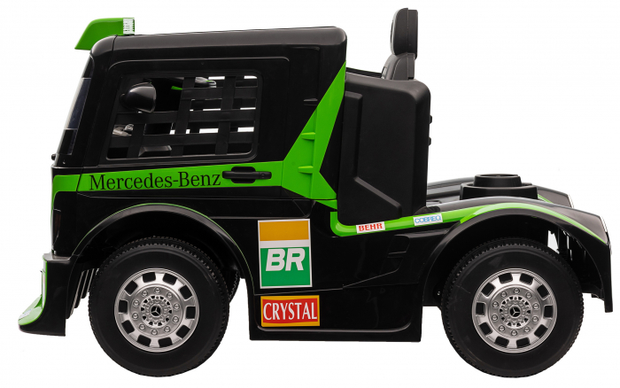 Camion electric Premier Mercedes Axor, 12V, roti cauciuc EVA, scaun piele ecologica, verde [4]