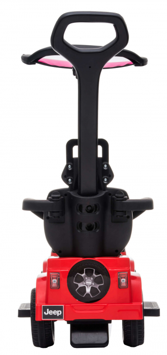 Masinuta de impins Premier Jeep Wrangler Rubicon cu maner si bara de protectie, rosu [13]