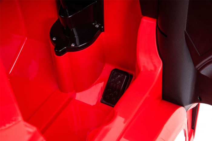 Camion electric Premier Mercedes Actros cu 2 baterii, 4x4, roti cauciuc EVA, scaun piele ecologica, rosu [16]