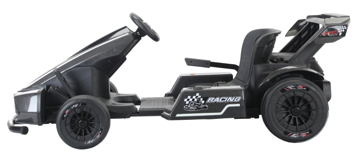 Kart electric Premier Go Racing, 2 baterii 18V, 2 motoare 200W, negru [3]