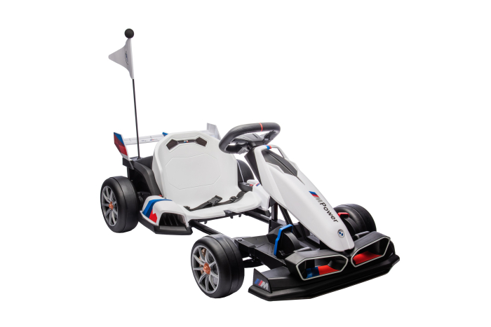 Kart electric Premier BMW, 24V, 2 motoare, alb [7]