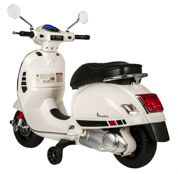 Scooter electric cu 2 roti Premier Vespa GTS Super, 12V, MP3, roti ajutatoare, alb [3]