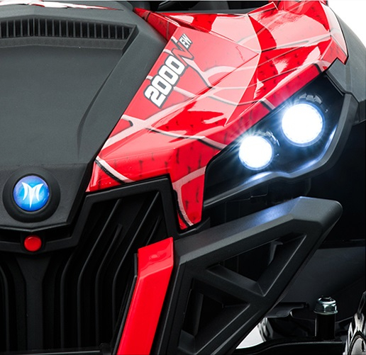 Buggy electric pentru 2 copii Premier 4x4 Superstar, cu 2 baterii, roti cauciuc EVA, scaun piele ecologica, rosu spider [19]