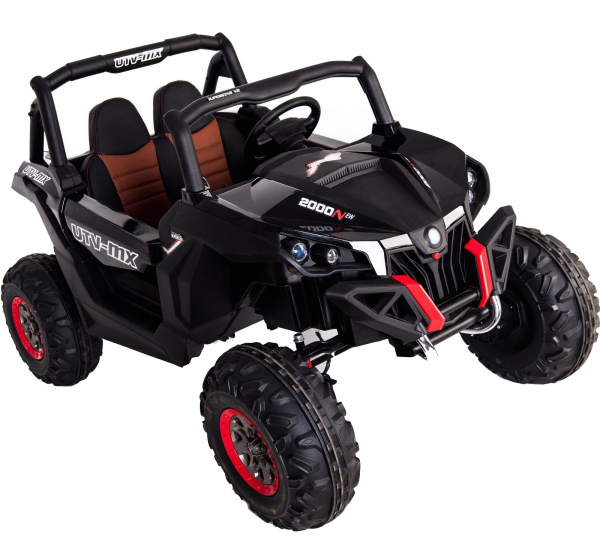 Buggy electric pentru 2 copii Premier 4x4 Superstar, cu 2 baterii, roti cauciuc EVA, scaun piele ecologica, negru [7]