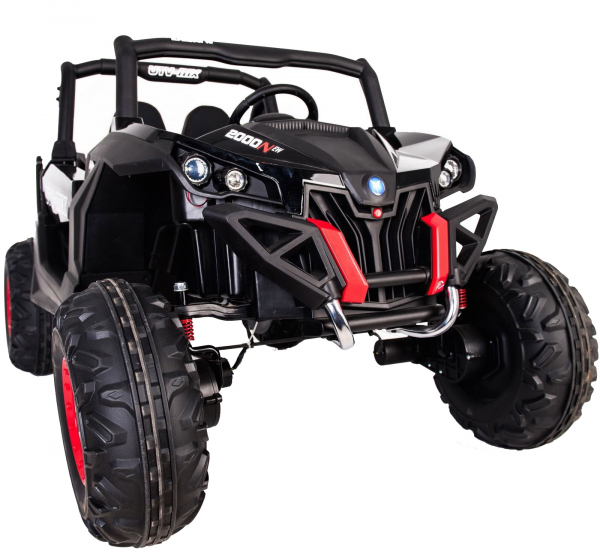 Buggy electric pentru 2 copii Premier 4x4 Superstar, cu 2 baterii, roti cauciuc EVA, scaun piele ecologica, negru [10]