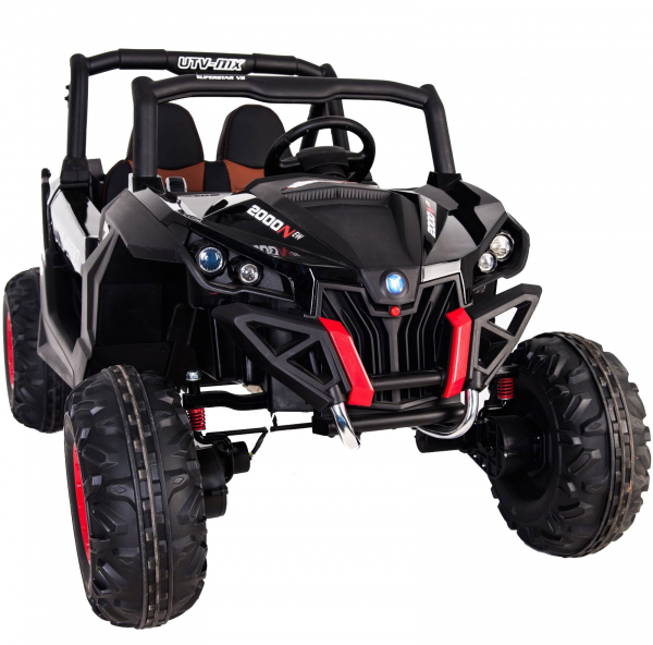 Buggy electric pentru 2 copii Premier 4x4 Superstar, cu 2 baterii, roti cauciuc EVA, scaun piele ecologica, negru [9]