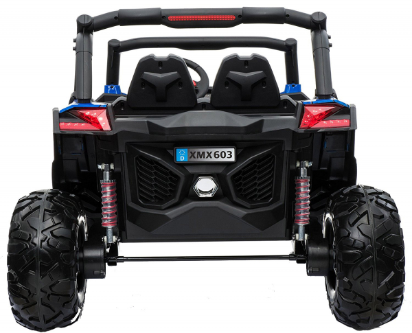 Buggy electric pentru 2 copii Premier 4x4 Superstar, cu 2 baterii, roti cauciuc EVA, scaun piele ecologica, albastru spider [6]