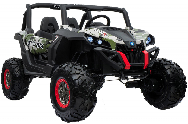 Buggy electric pentru 2 copii Premier 4x4 Superstar, cu 2 baterii, roti cauciuc EVA, scaun piele ecologica, camuflaj [3]