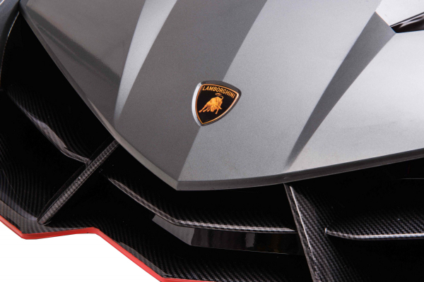 Masinuta electrica 4 x 4 Premier Lamborghini Veneno, 12V, roti cauciuc EVA, scaun piele ecologica, argintiu [11]