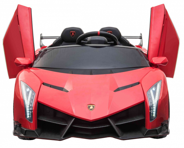 Masinuta electrica 4 x 4 Premier Lamborghini Veneno, 12V, roti cauciuc EVA, scaun piele ecologica, rosu [8]