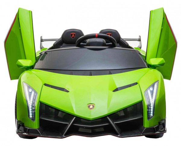 Masinuta electrica 4 x 4 Premier Lamborghini Veneno, 12V, roti cauciuc EVA, scaun piele ecologica, verde [8]