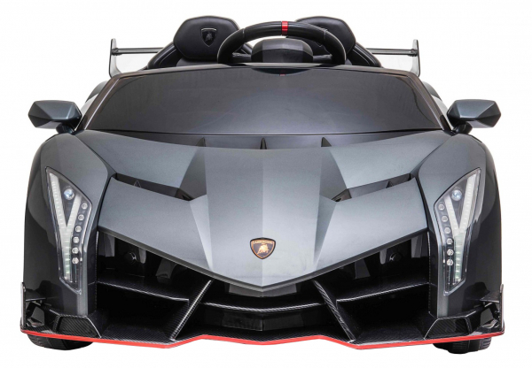 Masinuta electrica 4 x 4 Premier Lamborghini Veneno, 12V, roti cauciuc EVA, scaun piele ecologica, argintiu [3]