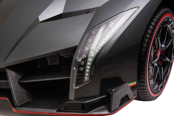Masinuta electrica 4 x 4 Premier Lamborghini Veneno, 12V, roti cauciuc EVA, scaun piele ecologica, argintiu [10]