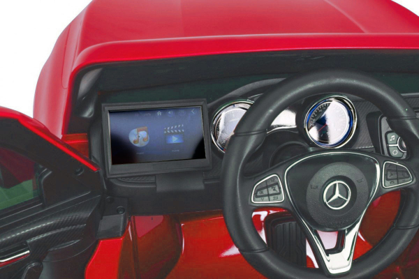 Masinuta electrica 4 x 4 Premier Mercedes X-Class, 12V, ecran LCD, MP4, roti cauciuc EVA, scaun piele ecologica, rosu [5]