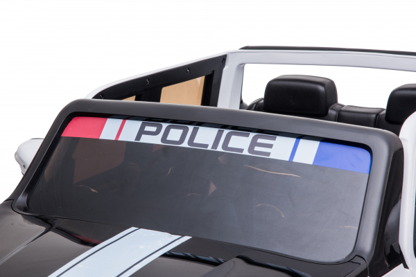 Masinuta electrica 4 x 4 Premier Mercedes X-Class Police, 12V, roti cauciuc EVA, scaun piele ecologica, alb [13]