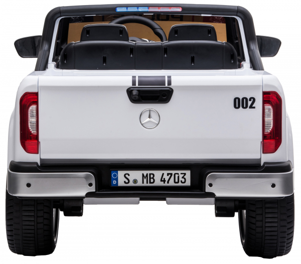 Masinuta electrica 4 x 4 Premier Mercedes X-Class Police, 12V, roti cauciuc EVA, scaun piele ecologica, alb [6]