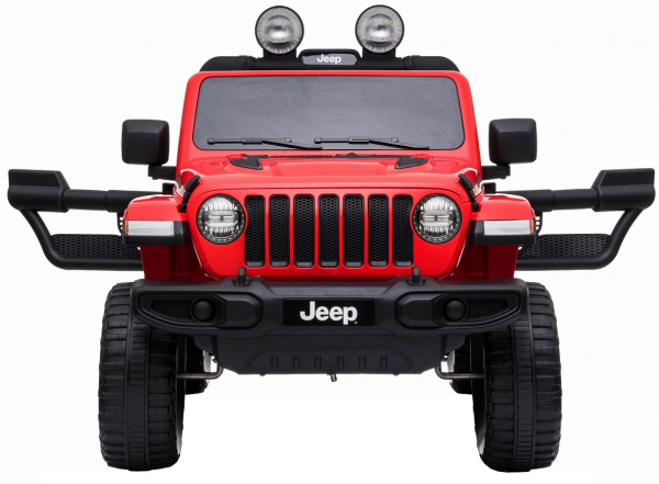 Masinuta electrica Jeep Wrangler Rubicon 12V, 2 motoare, roti EVA, scaun piele ecologica, rosu [3]
