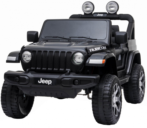 Masinuta electrica 4x4 Premier Jeep Wrangler Rubicon, 12V, roti cauciuc EVA, scaun piele ecologica, negru [1]