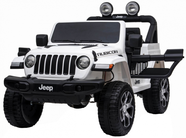 Masinuta electrica 4x4 Premier Jeep Wrangler Rubicon, 12V, roti cauciuc EVA, scaun piele ecologica, alb [4]